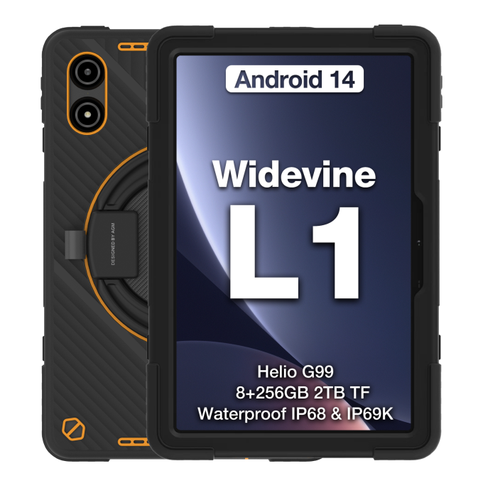 AGM PAD P2 Active | 4G LTE | Rugged | Removable Case | Widevine L1 | Helio G99 | Android 14