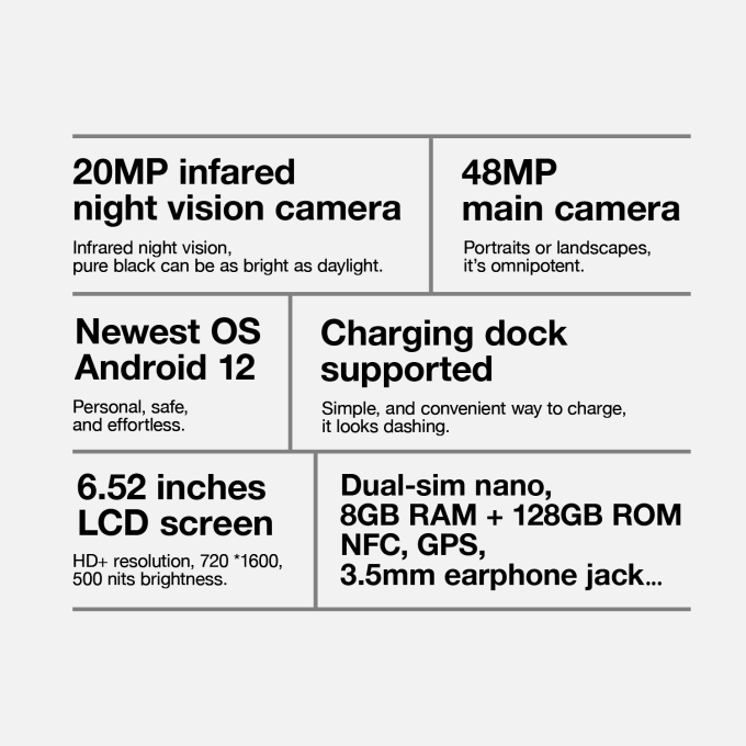 AGM H5 Pro | Android 12 | 20MP Night Vision | Huge 7000mAh battery