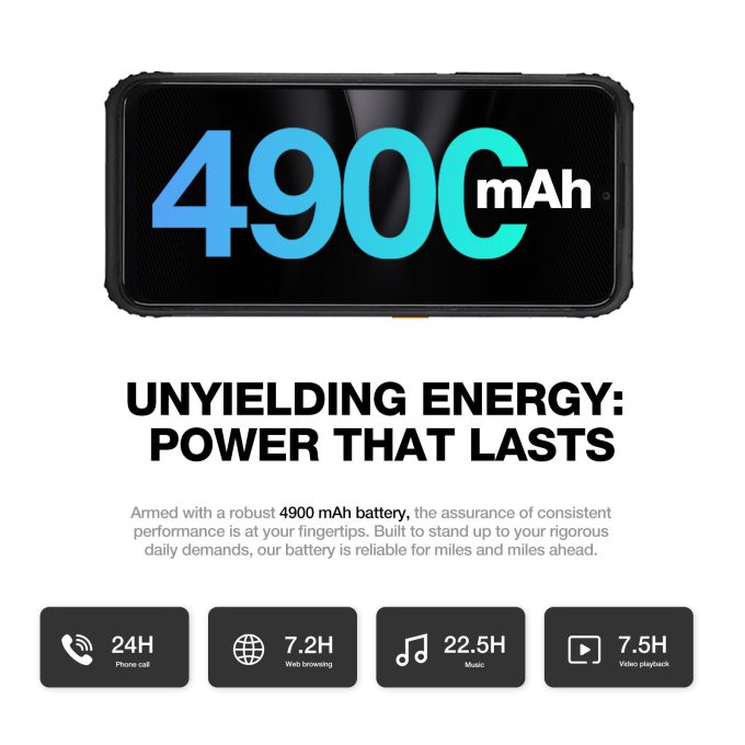 AGM H6 | Ultra-Thin | Rugged | 6.56-inch 90Hz Display | 8GB RAM + 8GB Virtual Expanded RAM + 256GB ROM | Android 13